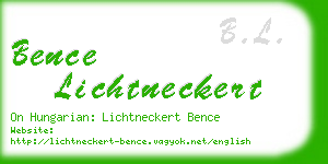 bence lichtneckert business card